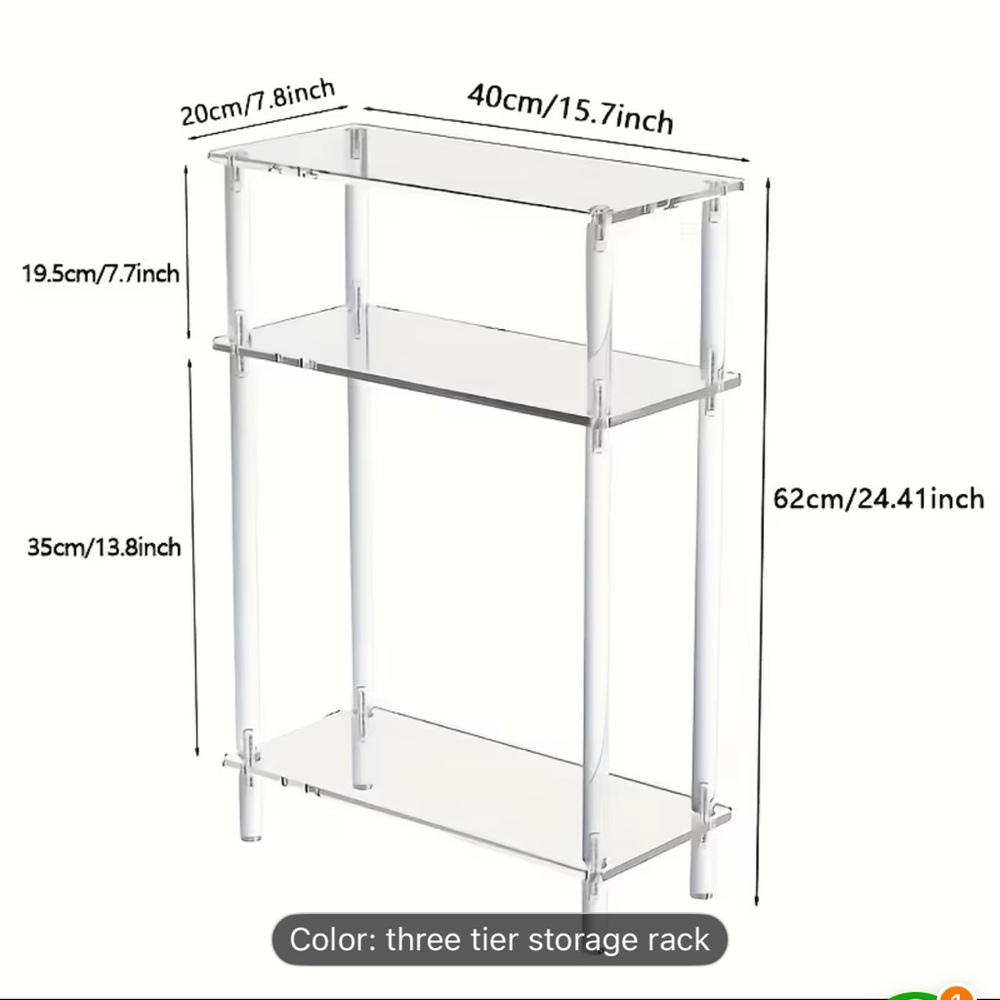 New Clear Acrylic Three-Tier Storage Rack